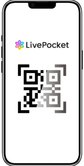 QRコードが映ったスマートフォンの画像